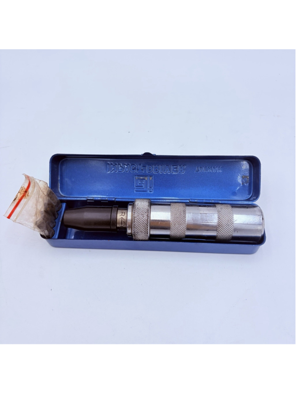AI No. 3800 IMPACT DRIVER 3/8” Manual Tool Set Bits Blue Metal Case TAIWAN
